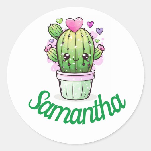 Gepersonaliseerde schattige sticker / zeehond clas (Voorkant)