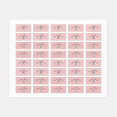 Gepersonaliseerde schattige stijlvolle koe waterve labels (Vel)