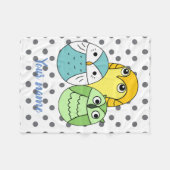 Gepersonaliseerde schattige stippen zijn kinder wi fleece deken (Voorkant (Horizontaal))