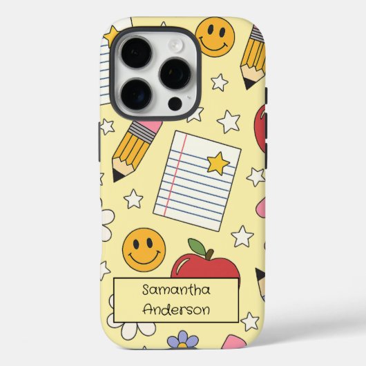 Gepersonaliseerde Schattige Terug naar school | Vo Case-Mate iPhone Case (Achterkant)