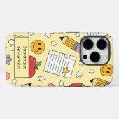 Gepersonaliseerde Schattige Terug naar school | Vo Case-Mate iPhone Case (Achterkant (horizontaal))