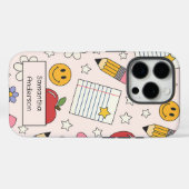 Gepersonaliseerde Schattige Terug naar school | Vo Case-Mate iPhone Case (Achterkant (horizontaal))