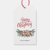 Gepersonaliseerde schattige vrolijke kerst cadeaulabel (Achterkant)