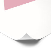 Gepersonaliseerde schattige zebra kwekerij perfect poster (Hoek)