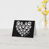 Gepersonaliseerde Schattige Zwart Wit Poot Print H Kaart (Gele Bloem)