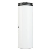 Gepersonaliseerde schattige zwarte kat met mooi ro thermosbeker (Achterkant)