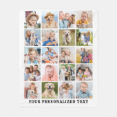 Gepersonaliseerde Schattigee 20 foto's Collage Fleece Deken (Voorkant)