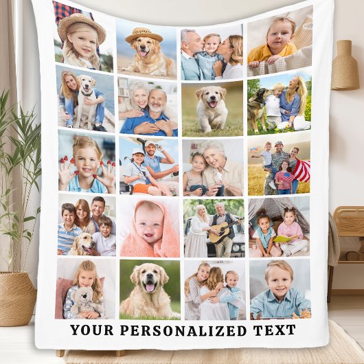 Gepersonaliseerde Schattigee 20 foto's Collage Fleece Deken