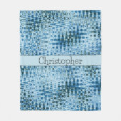 Gepersonaliseerde Schattigee Abstracte blues Fleece Deken (Voorkant)