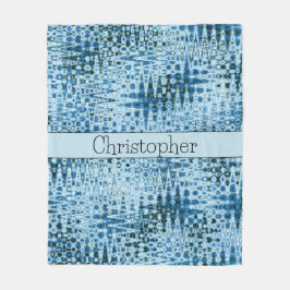 Gepersonaliseerde Schattigee Abstracte blues Fleece Deken