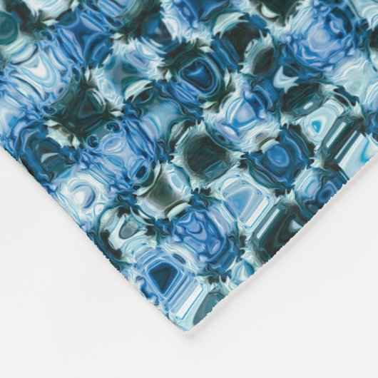 Gepersonaliseerde Schattigee Abstracte blues Fleece Deken (Hoek)