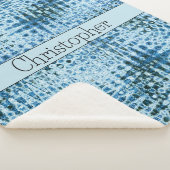 Gepersonaliseerde Schattigee Abstracte blues Sherpa Deken (3/4)