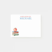 Gepersonaliseerde Schattigee Apple Kinder lunchbox Post-it® Notes (Voorkant)