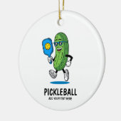 Gepersonaliseerde Schattigee augurk spelen Pickleb Keramisch Ornament (Links)