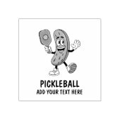 Gepersonaliseerde Schattigee augurk spelen Pickleb Rubberstempel (Afrduk)