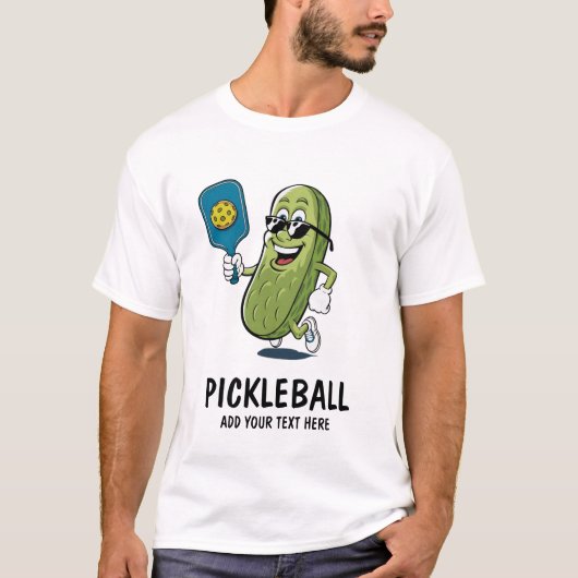 Gepersonaliseerde Schattigee augurk spelen Pickleb T-shirt (Voorkant)