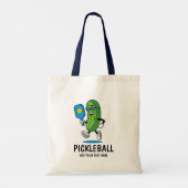 Gepersonaliseerde Schattigee augurk spelen Pickleb Tote Bag (Achterkant)