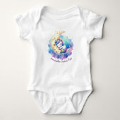 Gepersonaliseerde Schattigee Baby Eenhoorn Slapen  Romper (Voorkant)