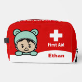 Gepersonaliseerde Schattigee Baby EHBO Kit Bag Toilettasje (Voorkant)