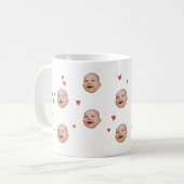 Gepersonaliseerde Schattigee Baby Face 1 foto Mok (Voorkant links)