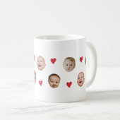Gepersonaliseerde Schattigee Baby Face 3 Foto's Mo Koffiemok (Voorkant rechts)