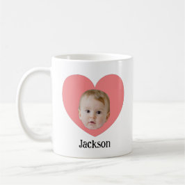Gepersonaliseerde Schattigee Baby gezicht met hart Koffiemok