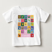 Gepersonaliseerde Schattigee Baby Girl Animal Alph (Voorkant)