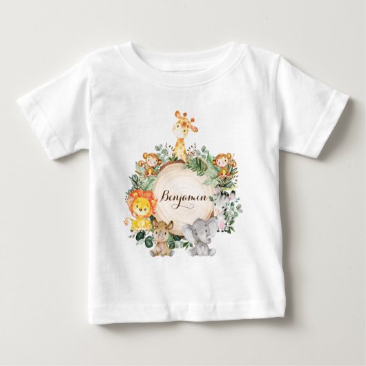 Gepersonaliseerde Schattigee Baby Oerwoud Safari D (Voorkant)