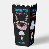 Gepersonaliseerde Schattigee Baby shower gunstboxe Bedankdoosjes (Achterkant)