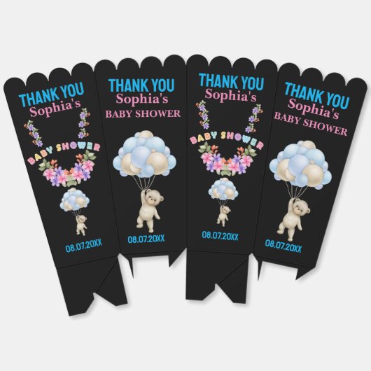 Gepersonaliseerde Schattigee Baby shower gunstboxe Bedankdoosjes (Ongevouwen)