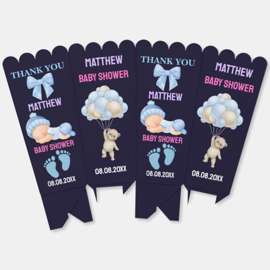 Gepersonaliseerde Schattigee Baby shower gunstboxe Bedankdoosjes (Ongevouwen)