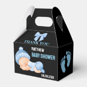Gepersonaliseerde Schattigee Baby shower gunstboxe Bedankdoosjes (Achterkant)