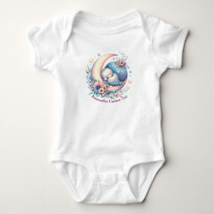 Gepersonaliseerde Schattigee Baby-vogel slapen op  Romper