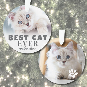 Gepersonaliseerde Schattigee beste kattenfoto Ornament