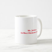 Gepersonaliseerde Schattigee beste kleuterjuf ooit Koffiemok (Voorkant rechts)