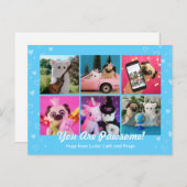 Gepersonaliseerde Schattigee Blauwe Stijlvolle Har Briefkaart (Voorkant / Achterkant)