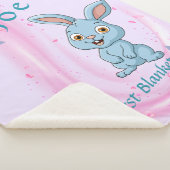  Gepersonaliseerde Schattigee Bunny Baby Deken (3/4)