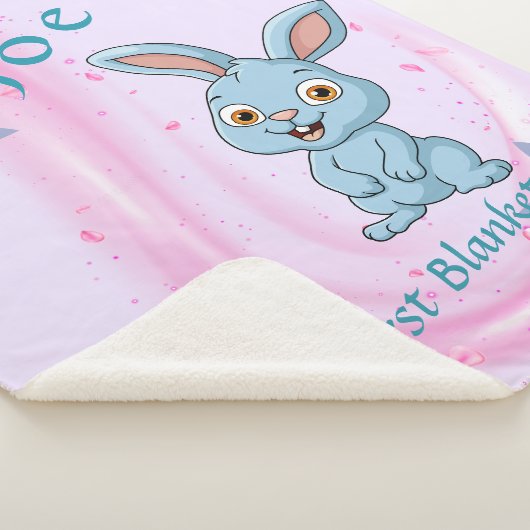  Gepersonaliseerde Schattigee Bunny Baby Deken (3/4)