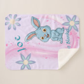  Gepersonaliseerde Schattigee Bunny Baby Deken (Voorkant (horizontaal))