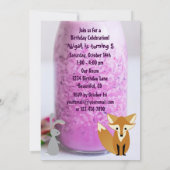 Gepersonaliseerde Schattigee Bunny en Fox Milkshak Kaart (Achterkant)