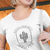 Gepersonaliseerde Schattigee Cactus Bachelorette P T-shirt