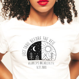 Gepersonaliseerde Schattigee Camping Bachelorette  T-shirt