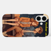 Gepersonaliseerde Schattigee Cartoon paar Case-Mate iPhone Case (Achterkant (horizontaal))