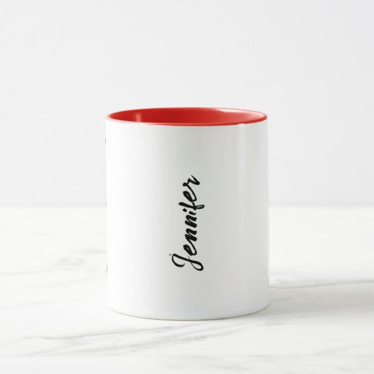 Gepersonaliseerde Schattigee Cat Christmas Mok (Midden)