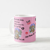 Gepersonaliseerde Schattigee Cat Mok voor Cat Love (Voorkant links)