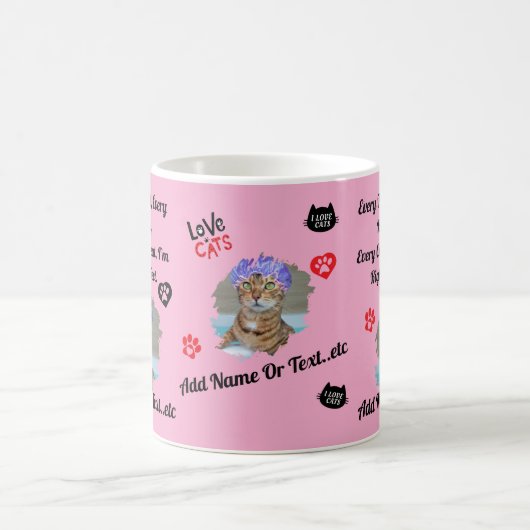 Gepersonaliseerde Schattigee Cat Mok voor Cat Love (Center)