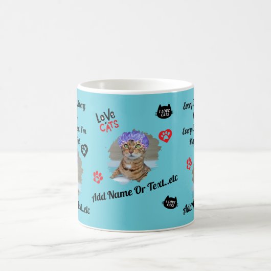Gepersonaliseerde Schattigee Cat Mok voor Cat Love (Center)