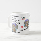 Gepersonaliseerde Schattigee Cat Mok voor Cat Love (Voorkant links)