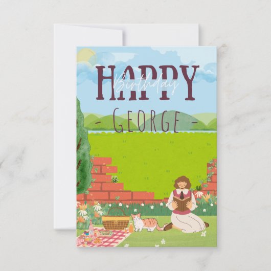 Gepersonaliseerde Schattigee Cat-Tage Picknick Ver (Voorkant)