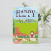 Gepersonaliseerde Schattigee Cat-Tage Picknick Ver (Staand voorkant)